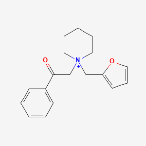 1-[(Furan-2-yl)methyl]-1-(2-oxo-2-phenylethyl)piperidin-1-ium