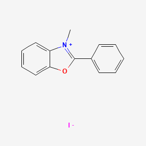 molecular formula C14H12INO B14584584 3-Methyl-2-phenyl-1,3-benzoxazol-3-ium iodide CAS No. 61372-51-8