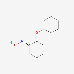 molecular formula C12H21NO2 B14584597 N-[2-(Cyclohexyloxy)cyclohexylidene]hydroxylamine CAS No. 61568-15-8