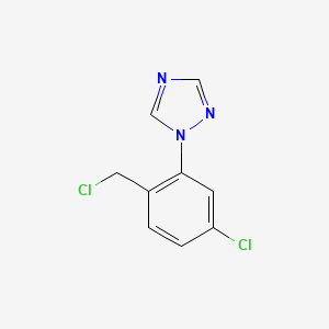 B1458462 1-[5-chloro-2-(chloromethyl)phenyl]-1H-1,2,4-triazole CAS No. 1602769-76-5