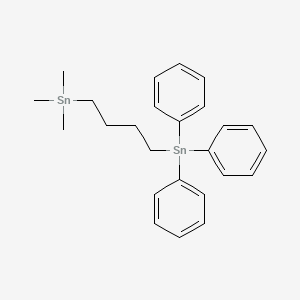 molecular formula C25H32Sn2 B14584645 Trimethyl[4-(triphenylstannyl)butyl]stannane CAS No. 61222-21-7