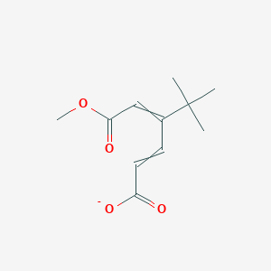 molecular formula C11H15O4- B14584658 4-tert-Butyl-6-methoxy-6-oxohexa-2,4-dienoate CAS No. 61186-95-6