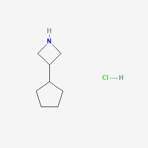molecular formula C8H16ClN B1458467 3-环戊基氮杂环丁烷盐酸盐 CAS No. 1803607-59-1