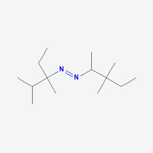 molecular formula C14H30N2 B14584681 (E)-1-(2,3-Dimethylpentan-3-yl)-2-(3,3-dimethylpentan-2-yl)diazene CAS No. 61355-31-5