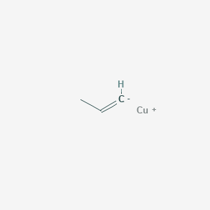 molecular formula C3H5Cu B14584686 copper(1+);prop-1-ene CAS No. 61345-92-4