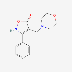 molecular formula C14H16N2O3 B14584687 5(2H)-Isoxazolone, 4-(4-morpholinylmethyl)-3-phenyl- CAS No. 61194-89-6