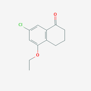 molecular formula C12H13ClO2 B14584717 7-Chloro-5-ethoxy-3,4-dihydronaphthalen-1(2H)-one CAS No. 61495-14-5