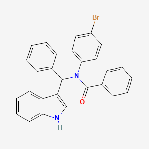 N-(4-Bromophenyl)-N-[(1H-indol-3-yl)(phenyl)methyl]benzamide