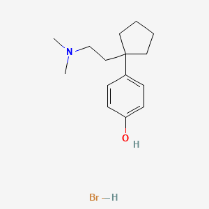 molecular formula C15H24BrNO B14584739 4-[1-[2-(Dimethylamino)ethyl]cyclopentyl]phenol;hydrobromide CAS No. 61321-53-7