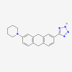 molecular formula C20H21N5 B14584762 1-[7-(2H-tetrazol-5-yl)-9,10-dihydroanthracen-2-yl]piperidine CAS No. 61618-39-1