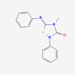 1,2,4-Thiadiazolidin-3-one, 4-methyl-2-phenyl-5-(phenylimino)-