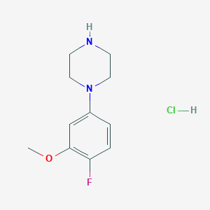 molecular formula C11H16ClFN2O B1458482 1-(4-Fluoro-3-methoxyphenyl)piperazine hydrochloride CAS No. 1803567-24-9