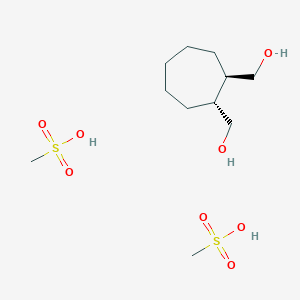 Methanesulfonic acid--[(1R,2R)-cycloheptane-1,2-diyl]dimethanol (2/1)