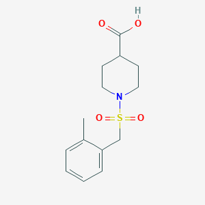 molecular formula C14H19NO4S B1458484 1-[(2-Methylbenzyl)sulfonyl]piperidine-4-carboxylic acid CAS No. 1858249-74-7