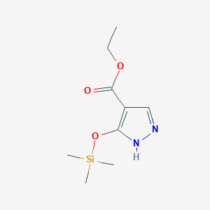 Ethyl 5-[(trimethylsilyl)oxy]-1H-pyrazole-4-carboxylate