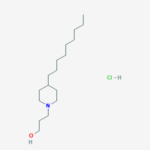 3-(4-Nonylpiperidin-1-yl)propan-1-ol;hydrochloride