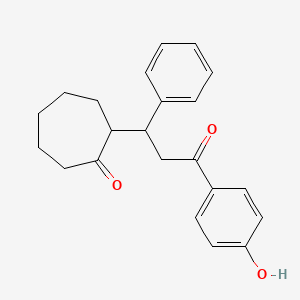 2-[3-(4-Hydroxyphenyl)-3-oxo-1-phenylpropyl]cycloheptan-1-one