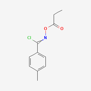 molecular formula C11H12ClNO2 B14584892 4-Methyl-N-(propanoyloxy)benzene-1-carboximidoyl chloride CAS No. 61101-59-5