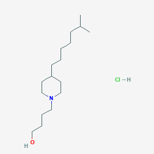 molecular formula C17H36ClNO B14584901 4-[4-(6-Methylheptyl)piperidin-1-yl]butan-1-ol;hydrochloride CAS No. 61515-59-1