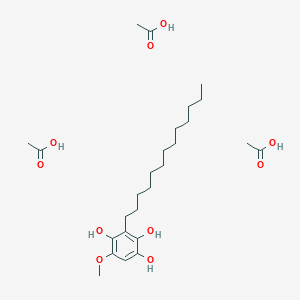 molecular formula C26H46O10 B14584903 Acetic acid;5-methoxy-3-tridecylbenzene-1,2,4-triol CAS No. 61621-69-0