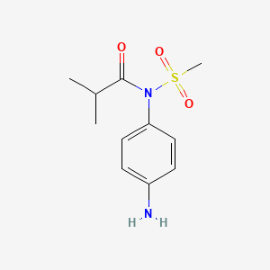 molecular formula C11H16N2O3S B14584926 N-(4-Aminophenyl)-N-(methanesulfonyl)-2-methylpropanamide CAS No. 61068-63-1