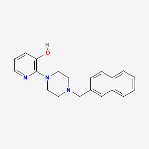 molecular formula C20H21N3O B14584933 2-{4-[(Naphthalen-2-yl)methyl]piperazin-1-yl}pyridin-3-ol CAS No. 61187-12-0