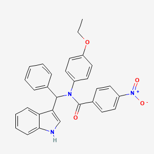 N-(4-Ethoxyphenyl)-N-[(1H-indol-3-yl)(phenyl)methyl]-4-nitrobenzamide