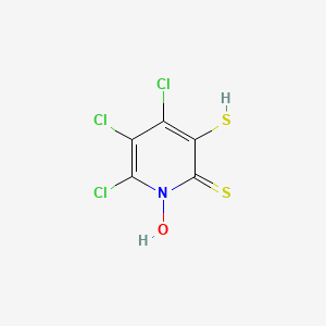 4,5,6-Trichloro-1-hydroxy-3-sulfanylpyridine-2(1H)-thione