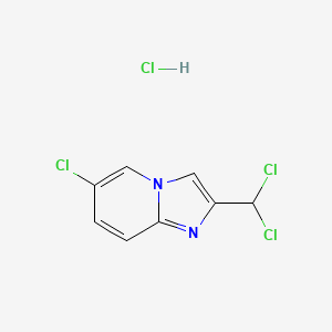 molecular formula C8H6Cl4N2 B1458499 6-Chloro-2-(dichloromethyl)imidazo[1,2-a]pyridine hydrochloride CAS No. 1803611-71-3