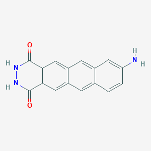 molecular formula C16H13N3O2 B14584996 8-Amino-2,3,4a,12a-tetrahydronaphtho[2,3-g]phthalazine-1,4-dione CAS No. 61415-46-1