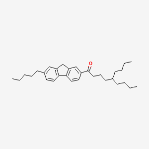 5-Butyl-1-(7-pentyl-9H-fluoren-2-YL)nonan-1-one