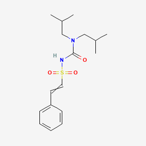 N-[Bis(2-methylpropyl)carbamoyl]-2-phenylethene-1-sulfonamide