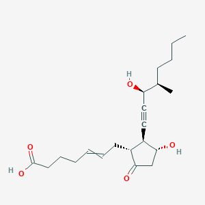 molecular formula C21H32O5 B14585089 (11alpha,15S,16R)-11,15-Dihydroxy-16-methyl-9-oxoprost-5-en-13-yn-1-oic acid CAS No. 61409-30-1