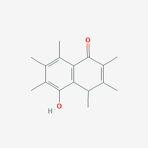 molecular formula C16H20O2 B14585117 5-Hydroxy-2,3,4,6,7,8-hexamethylnaphthalen-1(4H)-one CAS No. 61357-62-8