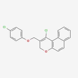 1-Chloro-2-[(4-chlorophenoxy)methyl]-3H-naphtho[2,1-b]pyran