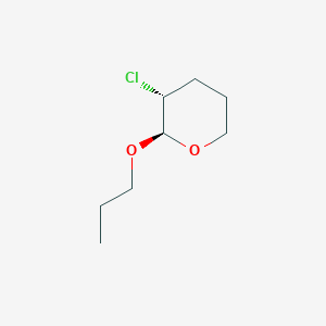 molecular formula C8H15ClO2 B14585144 (2R,3R)-3-chloro-2-propoxyoxane CAS No. 61092-37-3