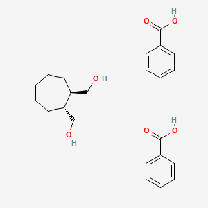 benzoic acid;[(1R,2R)-2-(hydroxymethyl)cycloheptyl]methanol