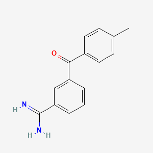 molecular formula C15H14N2O B14585154 Benzenecarboximidamide, 3-(4-methylbenzoyl)- CAS No. 61625-23-8