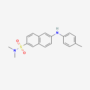 molecular formula C19H20N2O2S B14585169 N,N-Dimethyl-6-(4-methylanilino)naphthalene-2-sulfonamide CAS No. 61509-79-3