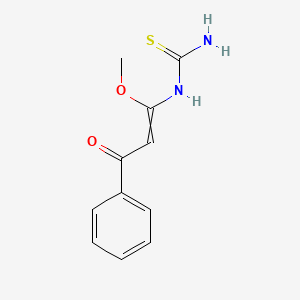 molecular formula C11H12N2O2S B14585198 N-(1-Methoxy-3-oxo-3-phenylprop-1-en-1-yl)thiourea CAS No. 61539-31-9