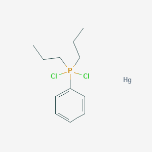 molecular formula C12H19Cl2HgP B14585205 Dichloro-phenyl-dipropyl-lambda5-phosphane;mercury CAS No. 61156-55-6