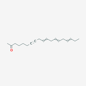 molecular formula C19H28O B14585214 10,13,16-Nonadecatrien-7-yn-2-one CAS No. 61481-33-2