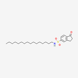 N-Hexadecyl-1-oxo-2,3-dihydro-1H-indene-5-sulfonamide