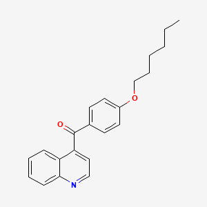 molecular formula C22H23NO2 B1458530 4-(4-Hexyloxybenzoyl)quinoline CAS No. 1706436-21-6