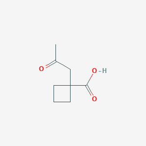 molecular formula C8H12O3 B1458531 1-(2-Oxopropyl)cyclobutane-1-carboxylic acid CAS No. 1795306-43-2