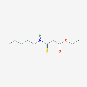 molecular formula C10H19NO2S B14585327 Ethyl 3-(pentylamino)-3-sulfanylidenepropanoate CAS No. 61122-97-2