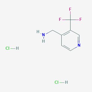 molecular formula C7H9Cl2F3N2 B1458533 (3-(三氟甲基)吡啶-4-基)甲胺二盐酸盐 CAS No. 1798725-24-2