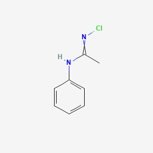 molecular formula C8H9ClN2 B14585339 N'-chloro-N-phenylethanimidamide CAS No. 61253-73-4