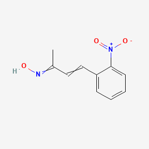 molecular formula C10H10N2O3 B14585377 N-[4-(2-Nitrophenyl)but-3-en-2-ylidene]hydroxylamine CAS No. 61631-76-3