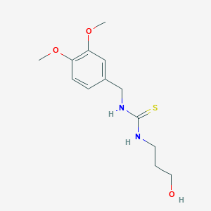 N-[(3,4-Dimethoxyphenyl)methyl]-N'-(3-hydroxypropyl)thiourea